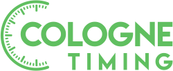Das Firmenlogo der cologne timing GmbH in blauer Schrift