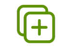 Plus symbol for adding app modes