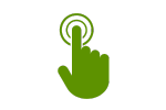 Fingerprint icon for easy self-enrollment