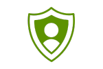 Shield icon for privacy protection