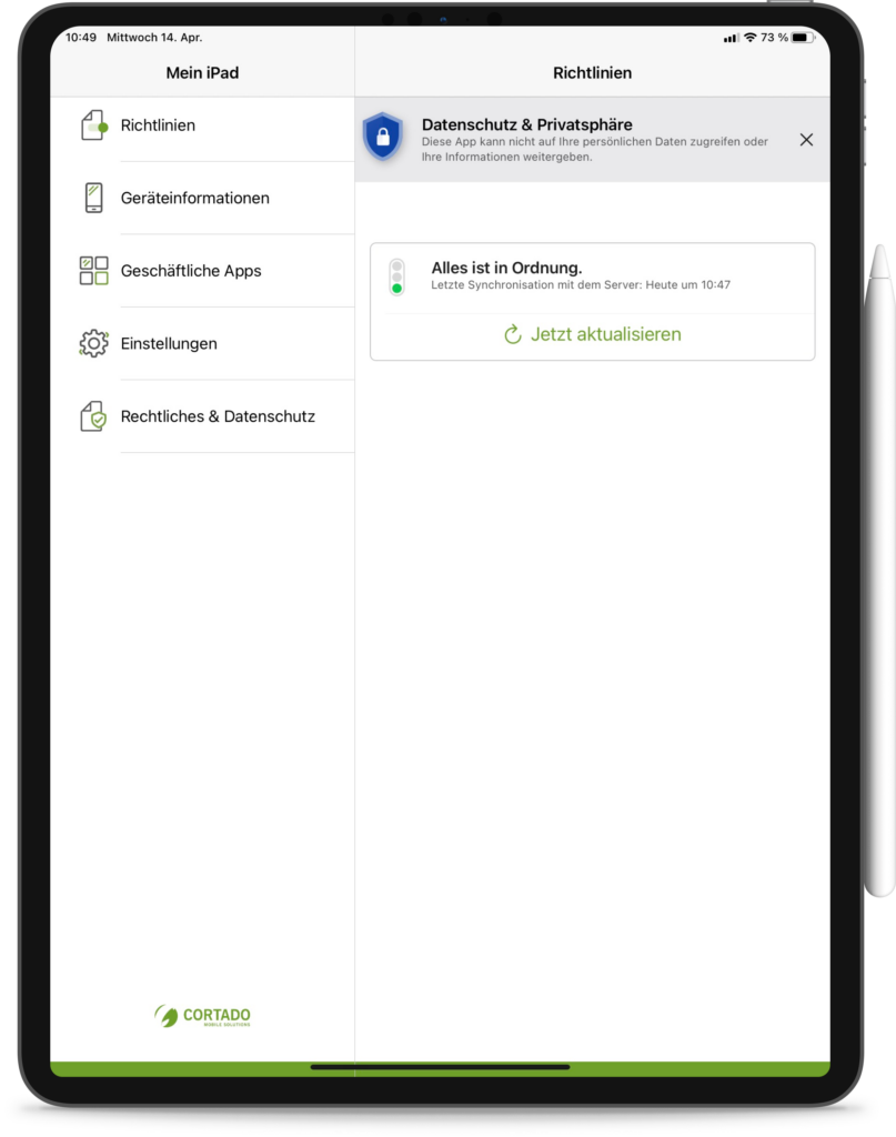 Dashboard - Fast and transparent BYOD for iPhones and iPads