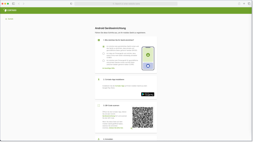 New User Portal - Easy enrollment for all management modes