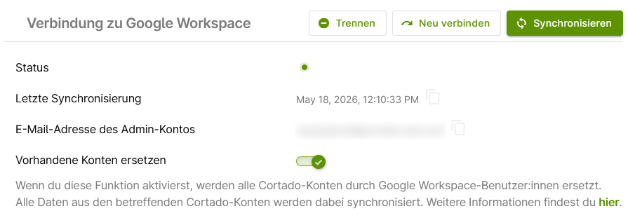 Google Workspace mit dem Verwaltungsportal von Cortado MDM verbinden