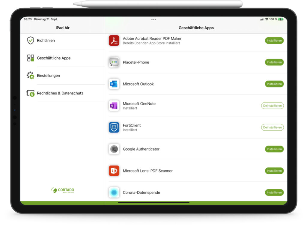 BYOD devices only removable via BYOD app