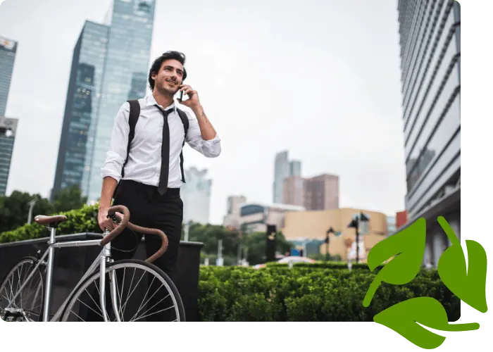 Illustration of personal and business smartphone use