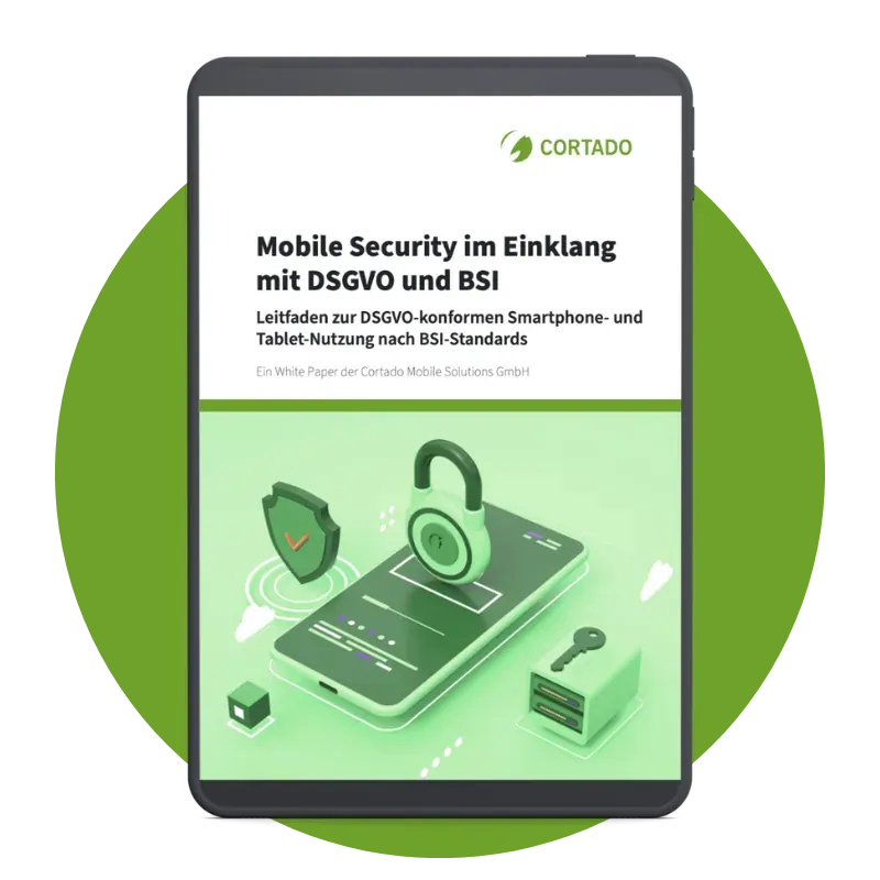 Cover des eBooks „Mobile Sicherheit im Einklang mit DSGVO & BSI“