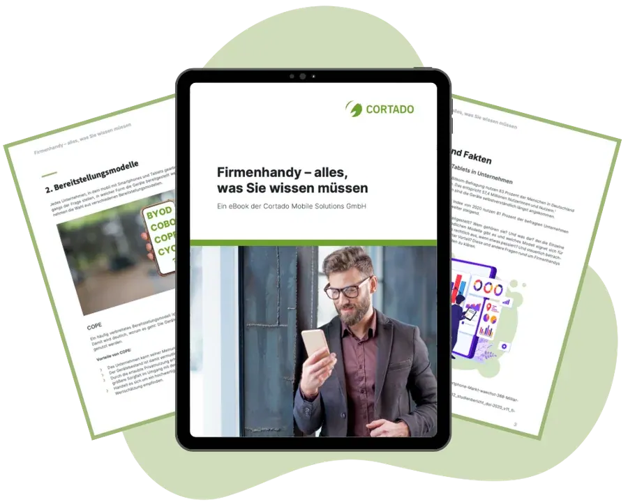 Cover des eBooks „Firmenhandys – alles, was Unternehmen wissen müssen“
