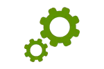 Gear illustration for app and file management