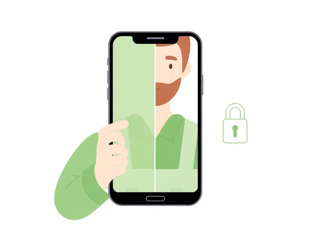 Personal smartphone with a separate, secured work area