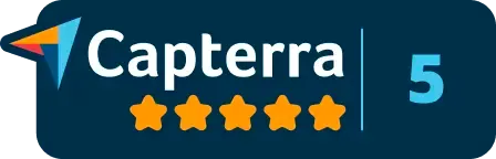 Capterra Bewertung Siegel für Software