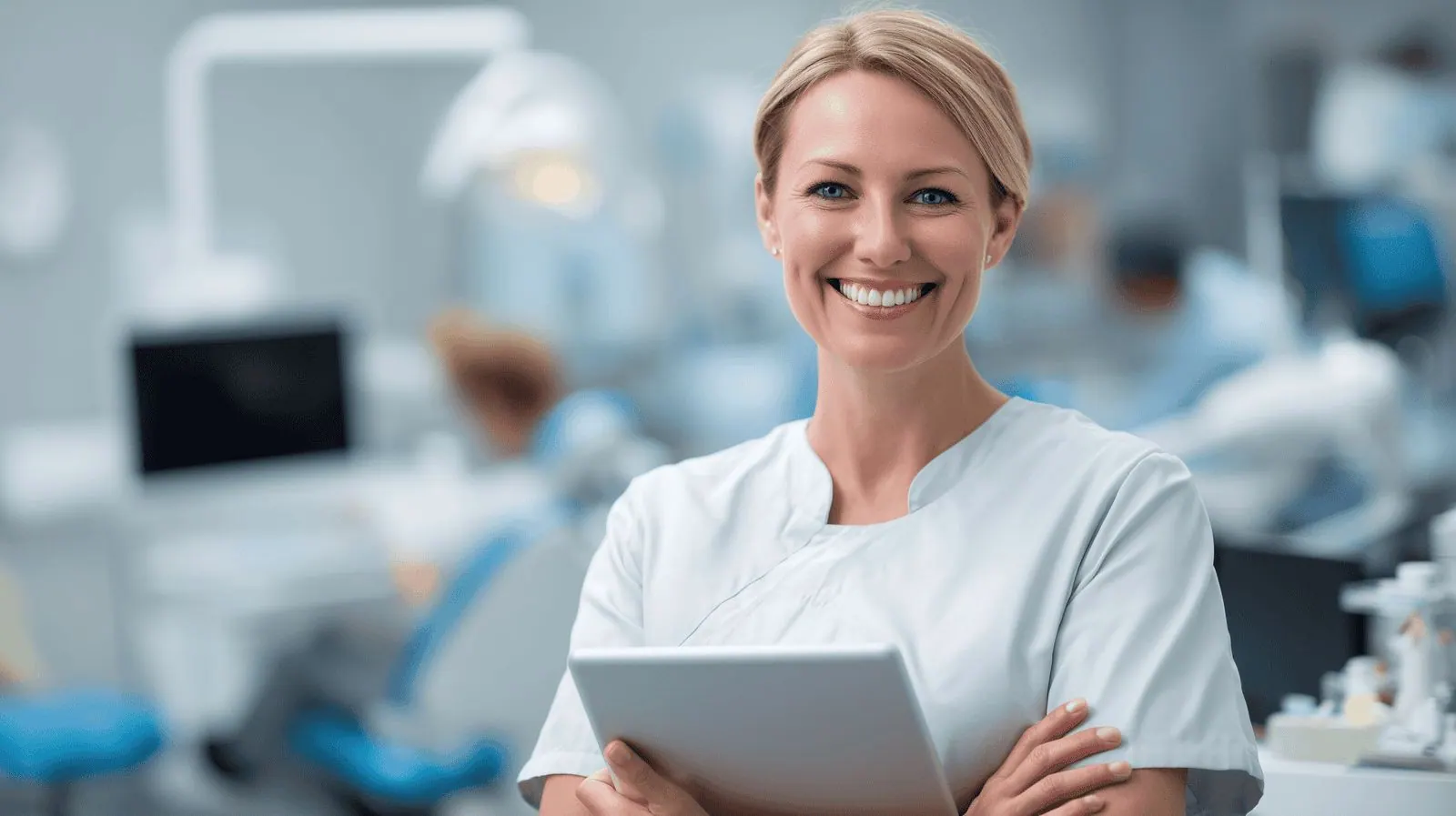 iPad in use at a dental practice