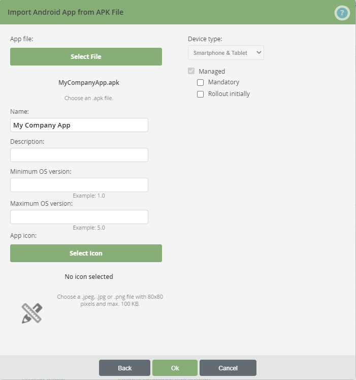 Selbstständige Bereitstellung von Apps